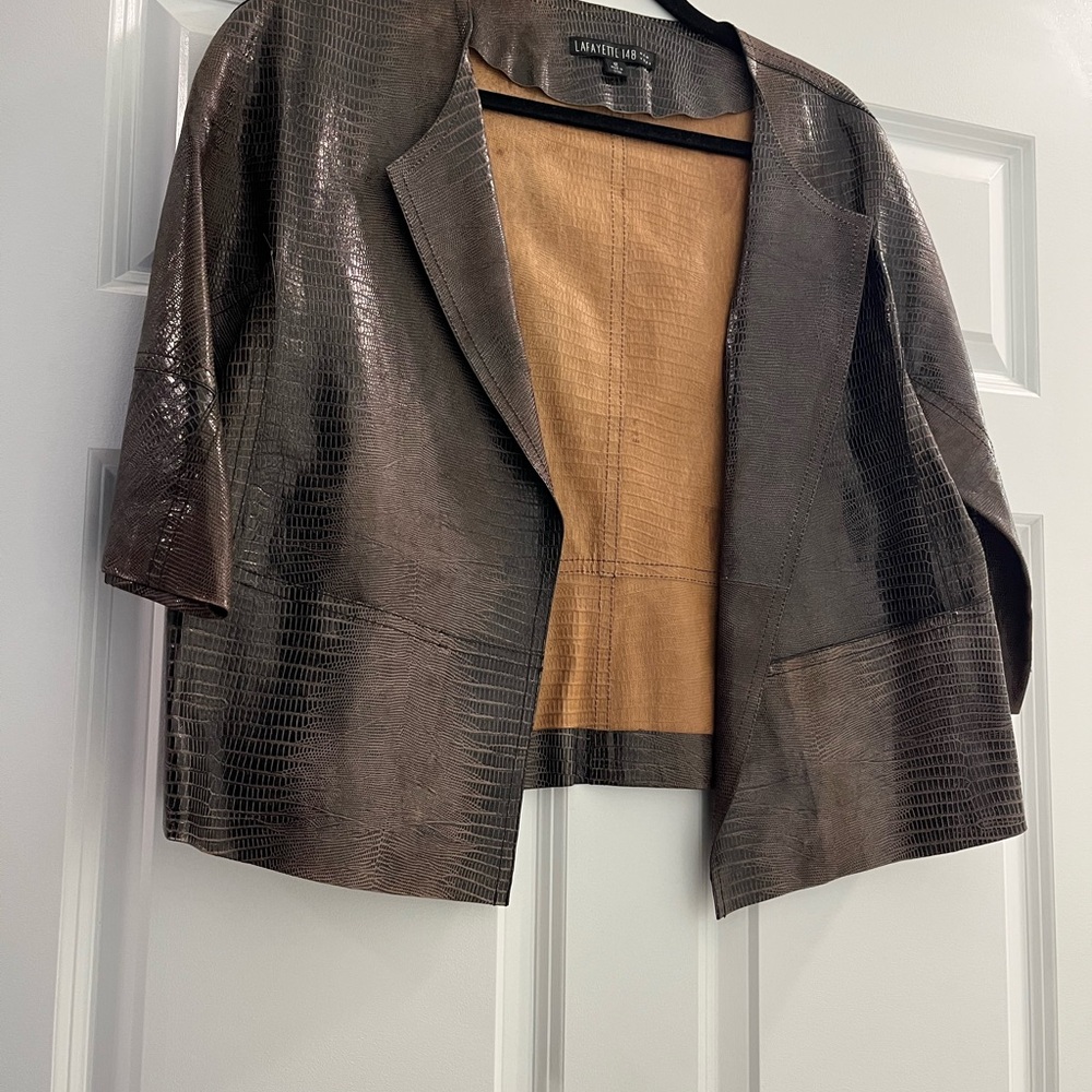Lafayette 148 leather jacket - Picture 7 of 8